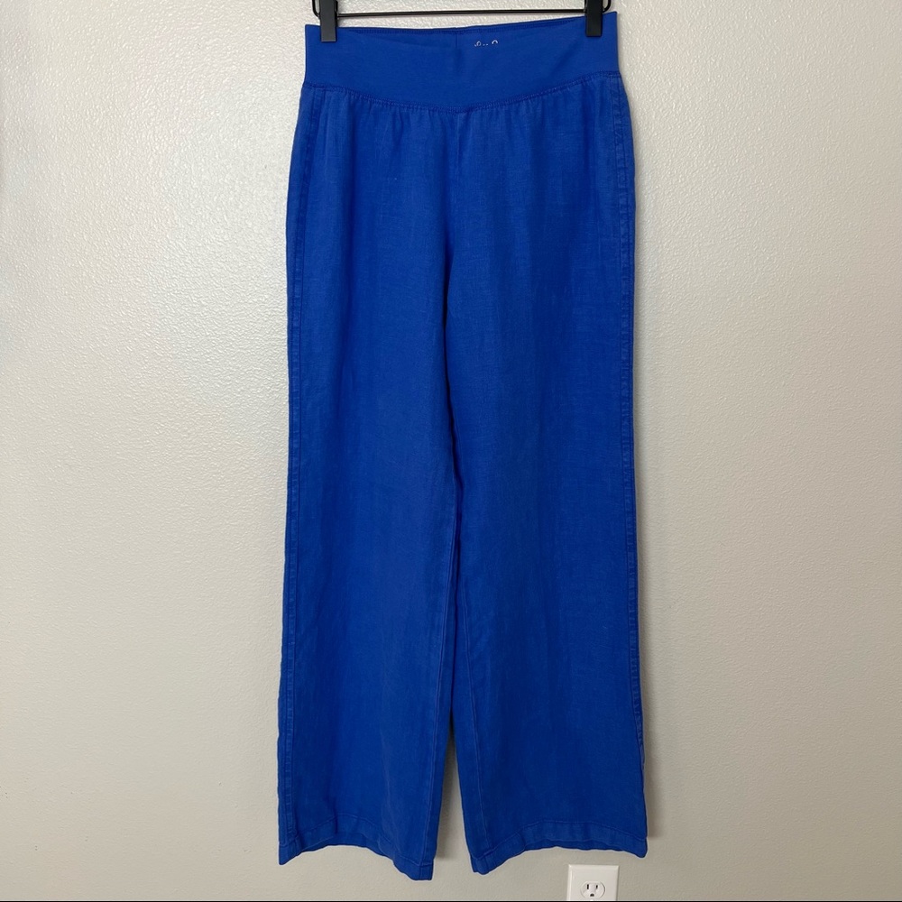 NWOT Lilly Pulitzer linen lounge pants. Wide leg. Royal blue. XS